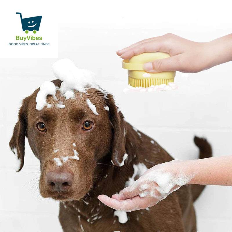 2-in-1 Pet Grooming Glove Brush – Soft Silicone Bath & Massage Tool for Dogs, Cats, Puppies & Big Breeds