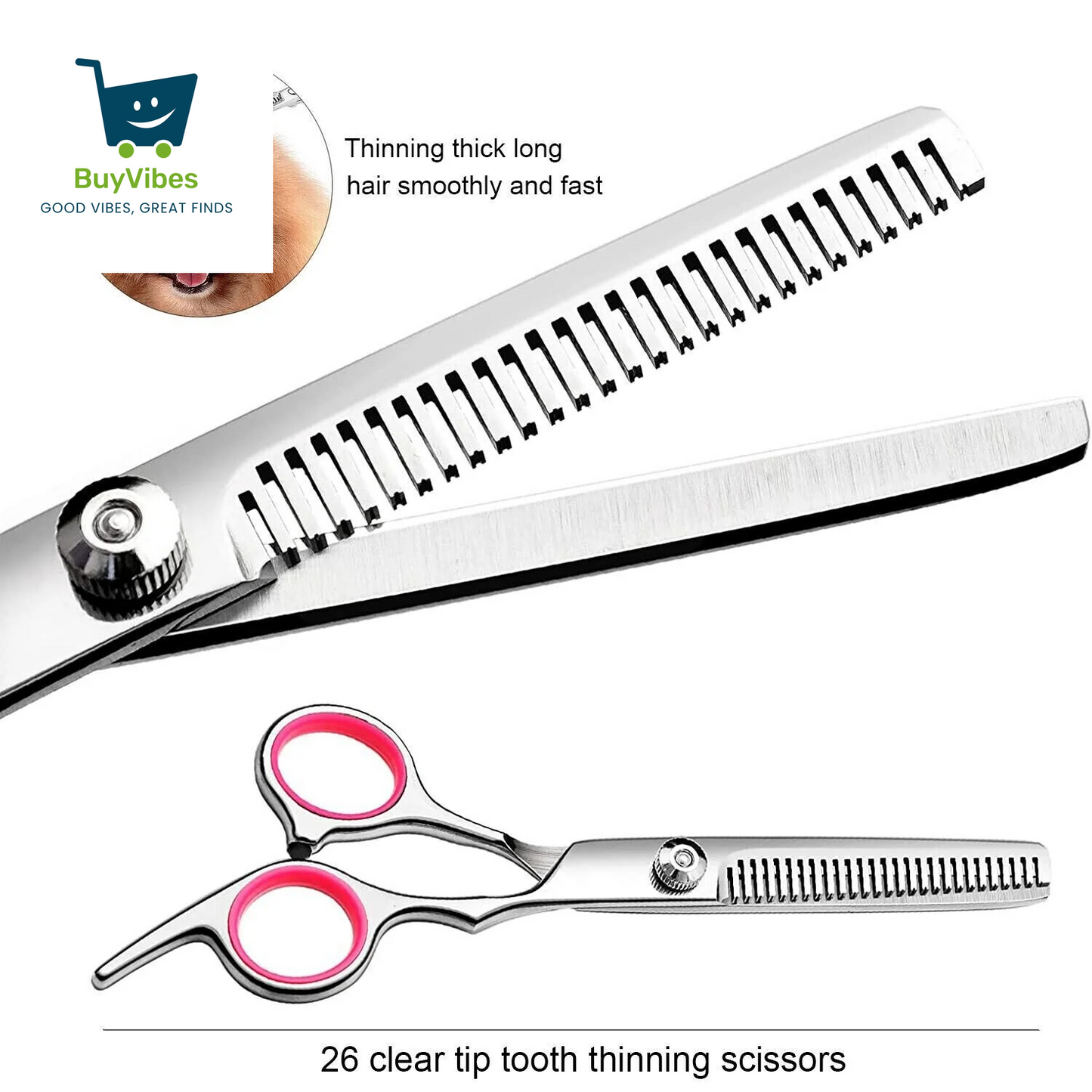 FurSculpt Pro™  - Precision Stainless Steel Shears – Straight, Curved & Thinning Blades for Show-Ready Grooming
