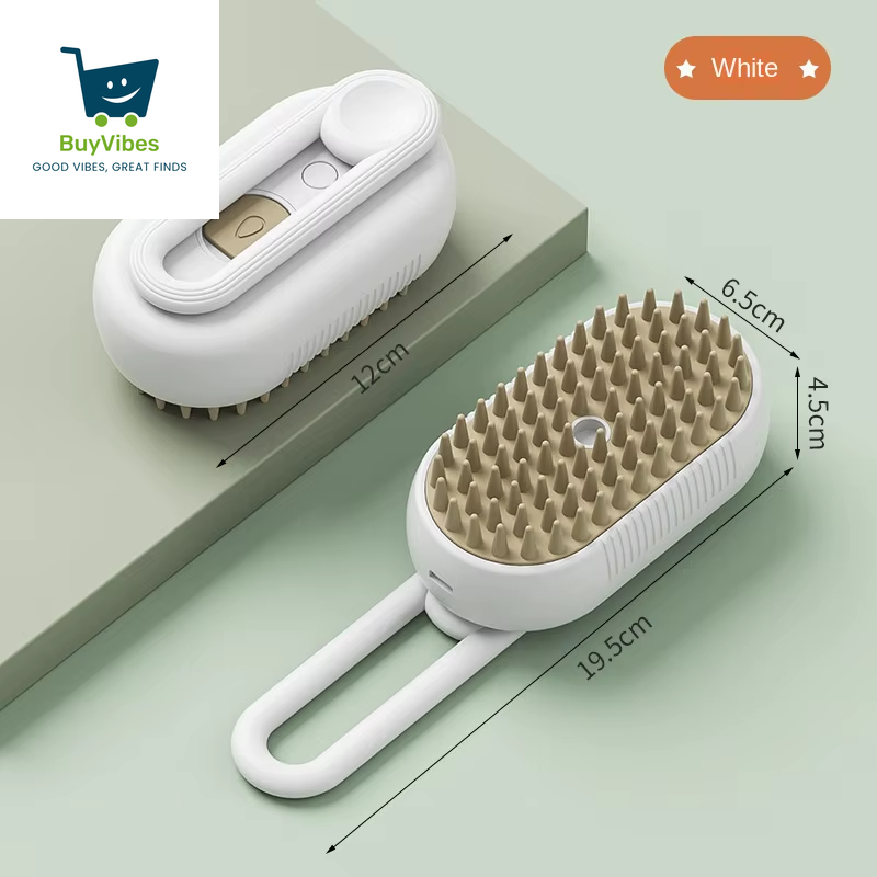 SpaPaws™ Pro – 3-in-1 USB Pet Grooming Brush with Steaming Spray & Massage